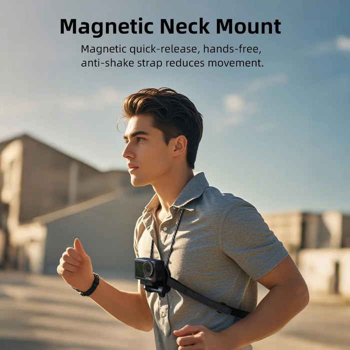 FLYMILE Magnetic Neck Mount Holder for Action Cameras Quick Release - 4