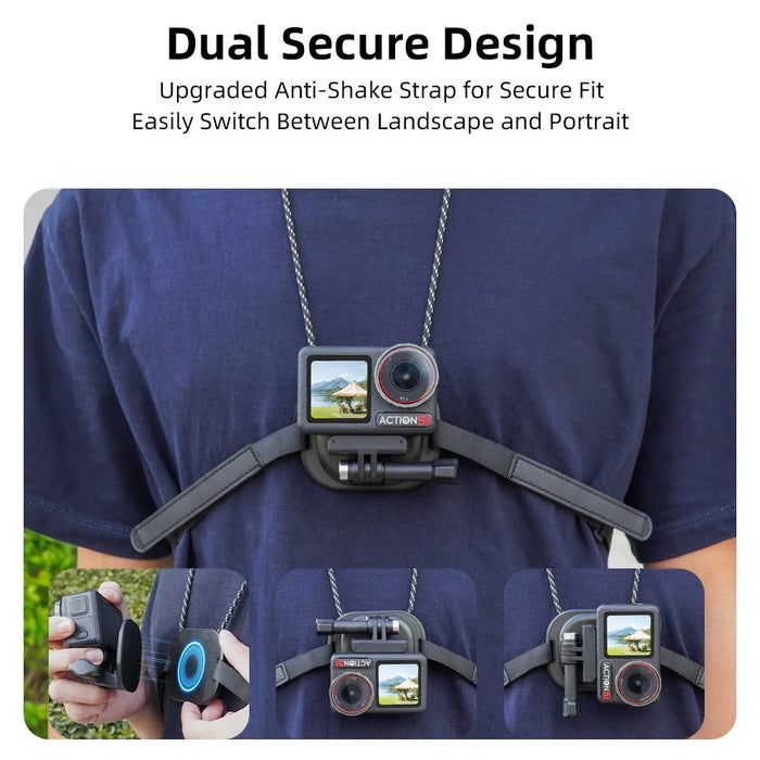 FLYMILE Magnetic Neck Mount Holder for Action Cameras Quick Release - 7