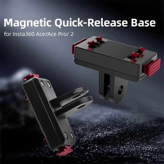 FLYMILE Magnetic Mount for Insta360 Ace Pro 2 / Ace Prp / Ace Quick Release Camera Adapter Base - 3