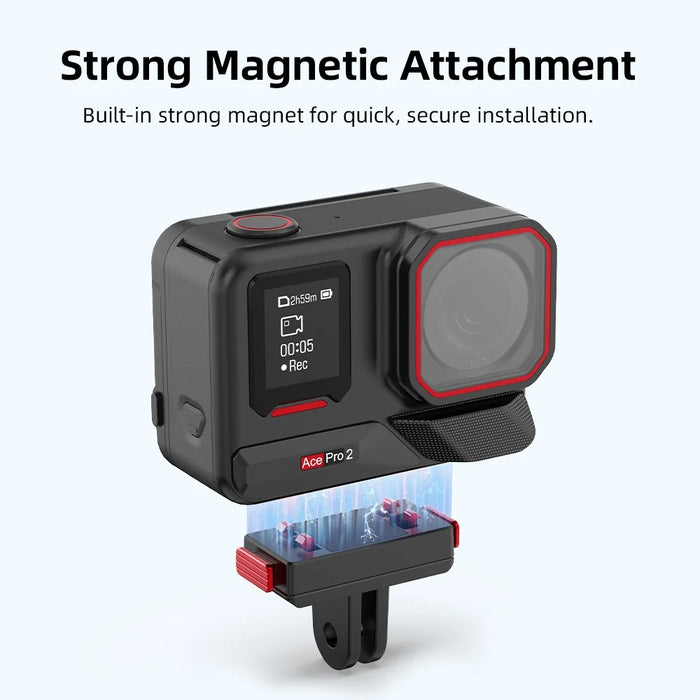 FLYMILE Magnetic Mount for Insta360 Ace Pro 2 / Ace Prp / Ace Quick Release Camera Adapter Base - 5