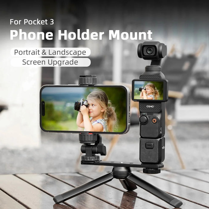 BRDRC For DJI Osmo Pocket 3 Phone Holder Mount Set with Expandable Board - 3