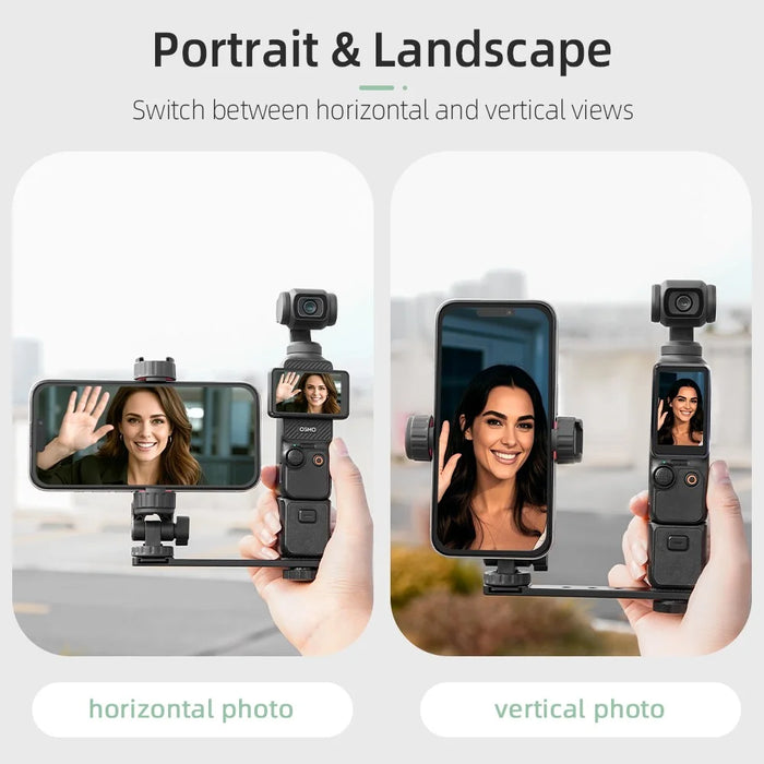 BRDRC For DJI Osmo Pocket 3 Phone Holder Mount Set with Expandable Board - 6