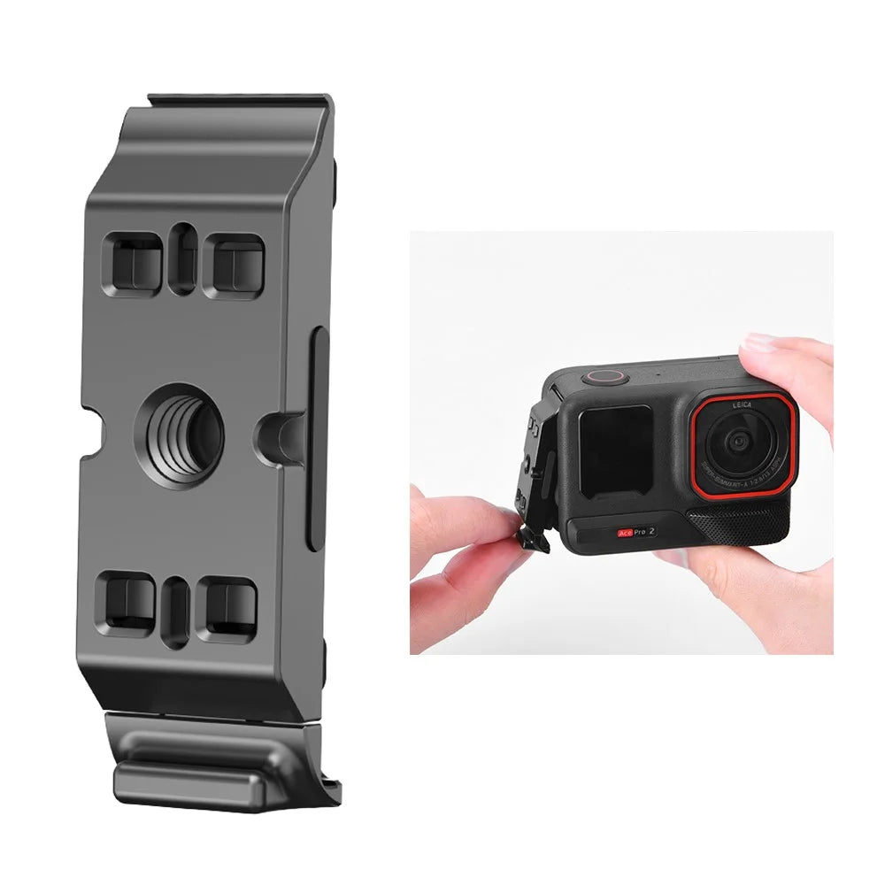 FLYMILE For Insta360 Ace Pro 2 Quick Release Battery Cover Aluminum Alloy Magnetic Camera Battery Lid - 1