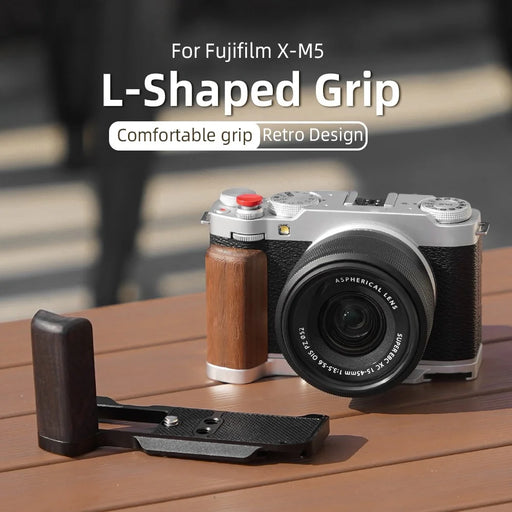 FLYMILE For Fujifilm X-M5 L-Shaped Grip Quick Release Plate Camera Bracket - Brown - 2