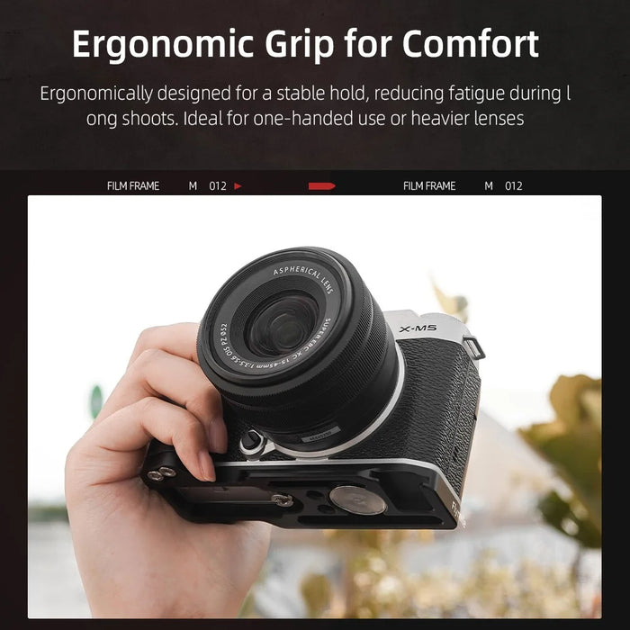 FLYMILE For Fujifilm X-M5 L-Shaped Grip Quick Release Plate Camera Bracket - Brown - 5