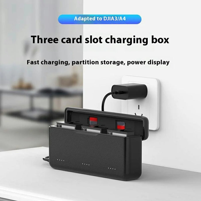 TELESIN S0-BCG-02-TDJ DJI Fast Charging Box For Osmo Action 5 Pro / Action 4 / Action 3 , Battery Charging Case with TF Card Storage - 2