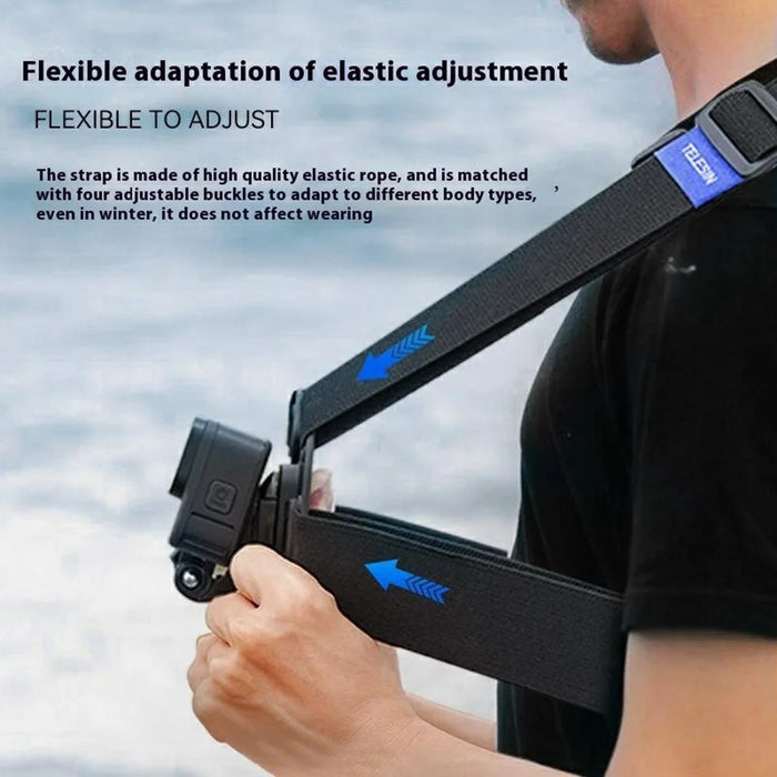 TELESIN GP-UCS-001 Chest Mount Strap for GoPro Hero 13 / Insta360 Ace Pro 2 Quick Release Phone Mount Vest-Style Strap Harness - 3