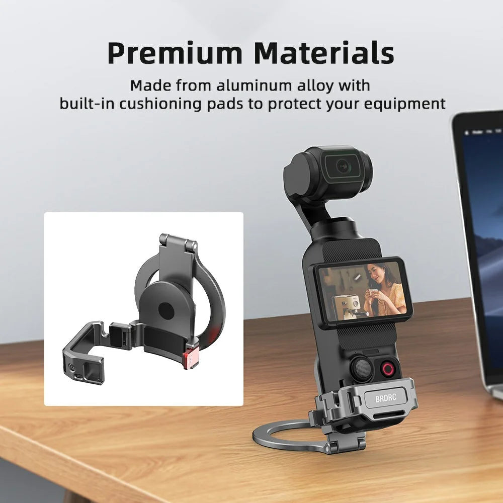 BRDRC Teleprompter Stand for DJI Osmo Pocket 3 Magnetic Camera Mount Expansion Adapter - 5