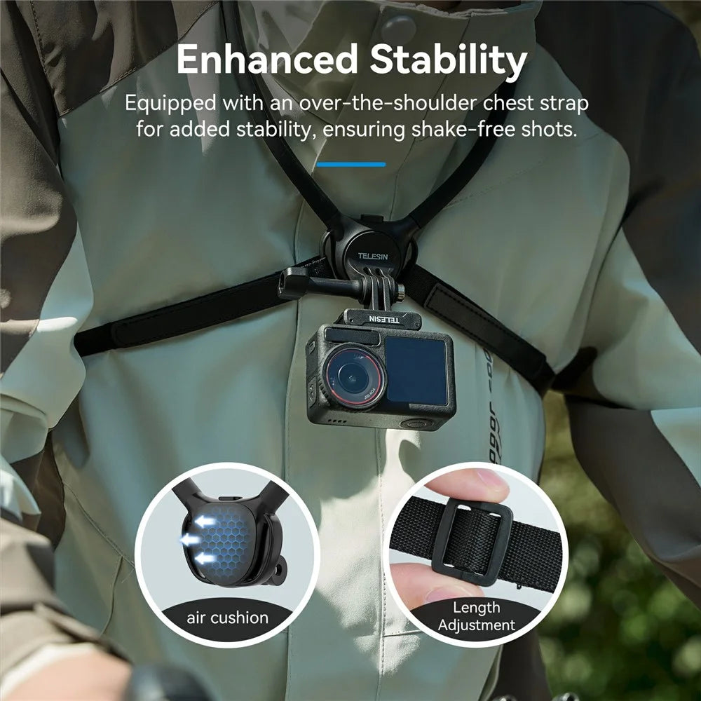TELESIN S2-HNB-09 SE 2.0 Hands Free Action Camera Neck Mount POV Shooting Neck Holder with Chest Strap - 6