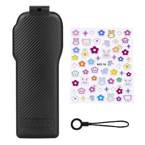 BRDRC For DJI Osmo Pocket 3 Case Twill Texture ABS Portable Protective Cover Filter Storage - Black - 1