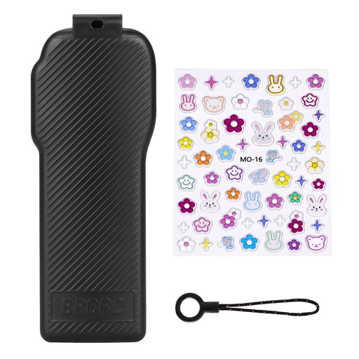 BRDRC For DJI Osmo Pocket 3 Case Twill Texture ABS Portable Protective Cover Filter Storage - Black - 1