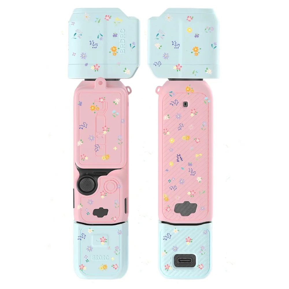 BRDRC For DJI Osmo Pocket 3 Silicone Case Set Flexible Protective Cover with Screen Cover / Lens Cap - Blue Lens Cap - 2