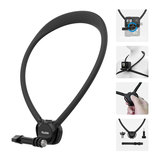 TELESIN SE2.0 2 In 1 Magnetic Neck Mount Kit Hands Free Camera / Phone Neck Holder for POV Shooting - 1