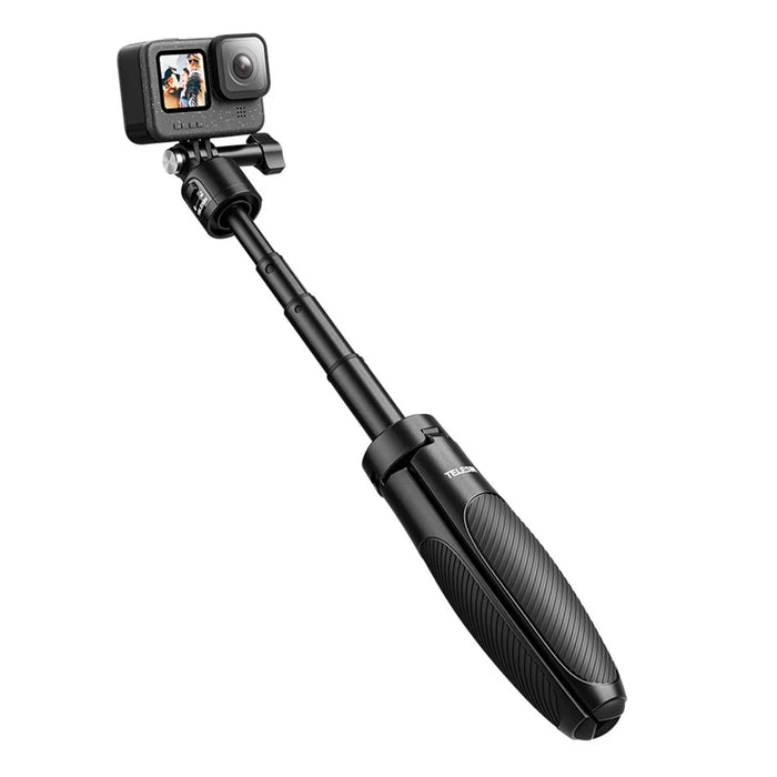 TELESIN S1-MNP-02 Mini Selfie Stick Extendable Aluminum Pole Ergonomic Grip Camera Tripod Stand - 3
