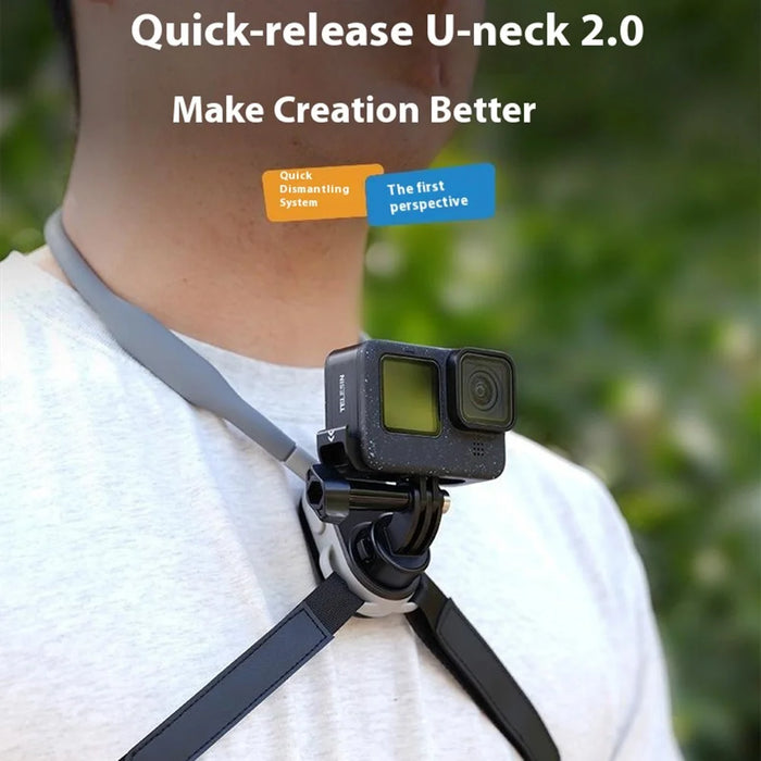 TELESIN 2.0 MAX S2-HNB-004 Quick Release U-Shaped Neck Strap Camera Phone Hanging Neck Holder - 3