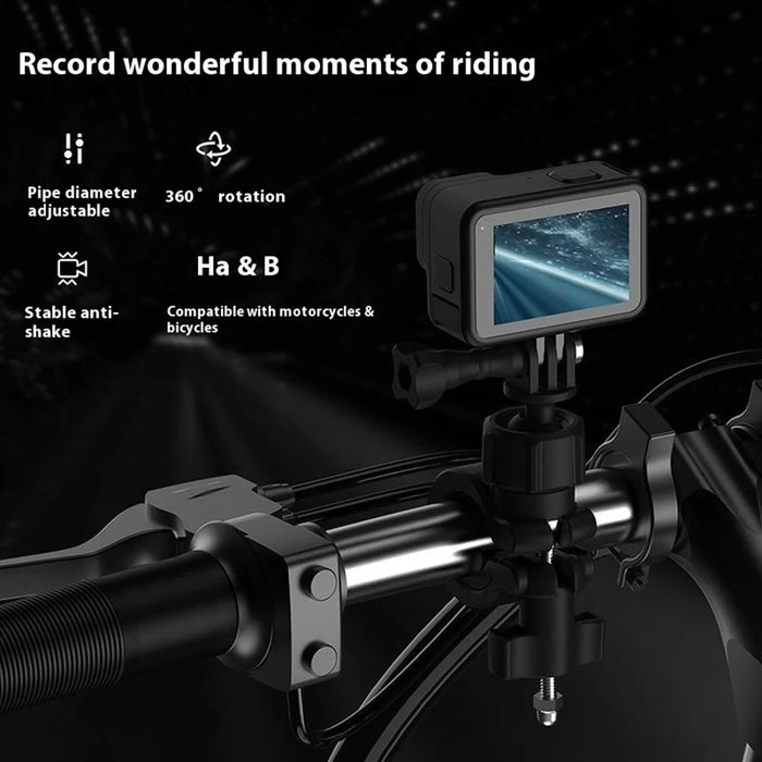 TELESIN DJ-HBM-001 Bike Handlebar Clamp Quick Release 360 Degree Rotation Camera Mount Adapter - 5