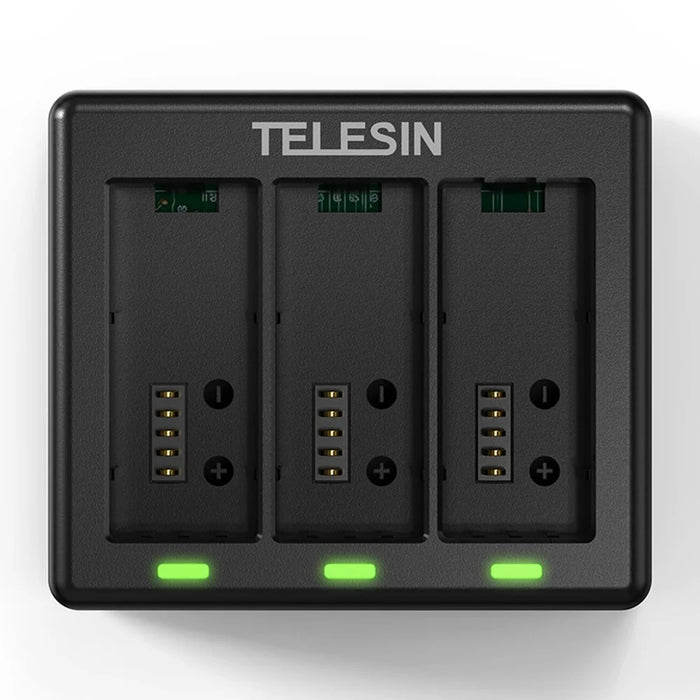 TELESIN S0-BCG-1 For GoPro Hero 13 Battery Charging Dock Base 3 Slots Charging Box - 1