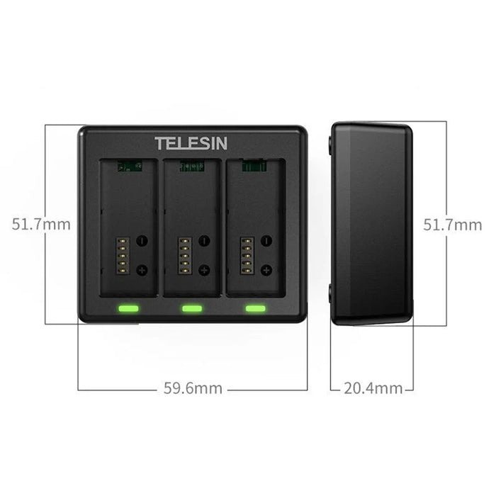 TELESIN S0-BCG-1 For GoPro Hero 13 Battery Charging Dock Base 3 Slots Charging Box - 5