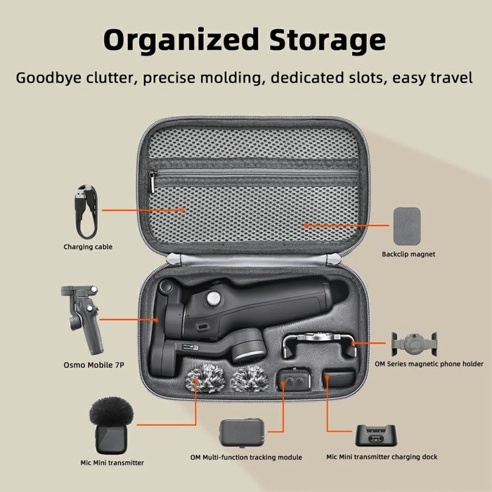 Portable Storage Bag For DJI Osmo Mobile 7  /  7 Pro PU Waterproof Handbag Case Organized Box - 3