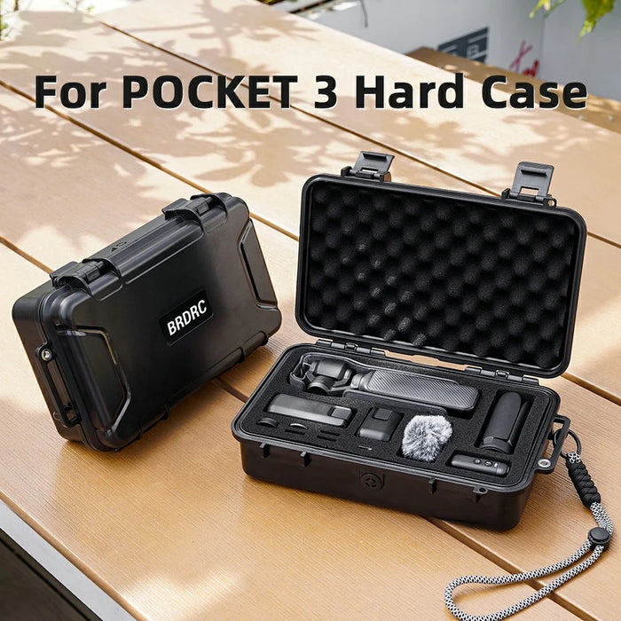 BRDRC Carrying Case for DJI Osmo Pocket 3 Portable Waterproof Hard Storage Bag - 2
