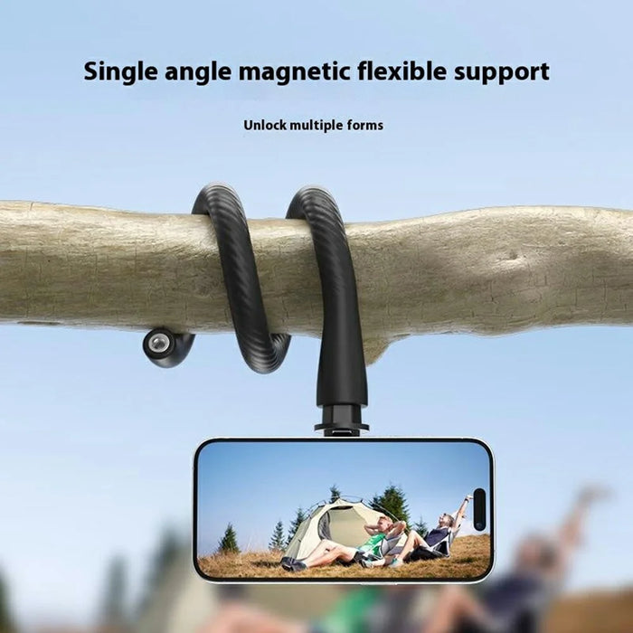 TELESIN P3-FM-01 Flexible Magnetic Phone Stand Monopods Mount Quick Release Cell Phone Holder - Black - 4