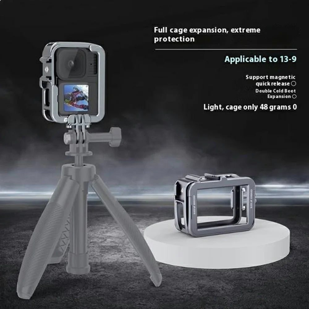 TELESIN 6-FMS-14-TGP Camera Cover for GoPro Hero 13  /  12  /  11 Metal Cage Vertical Shooting Anti Drop Protector - 2