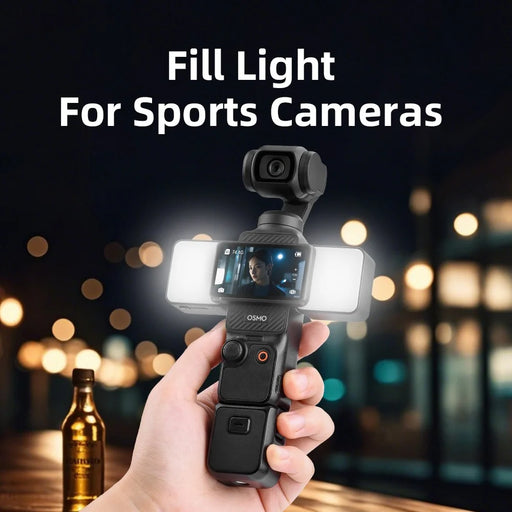 FLYMILE For DJI Osmo Pocket 3 Vlogging Camera 3 Color Temperatures Mini Magnetic Fill Light - Black - 2