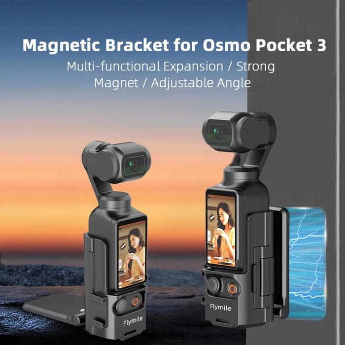 FLYMILE For DJI Osmo Pocket 3 Vlogging Camera Damping Axis Magnetic Bracket with Ergonomic Handle - 3