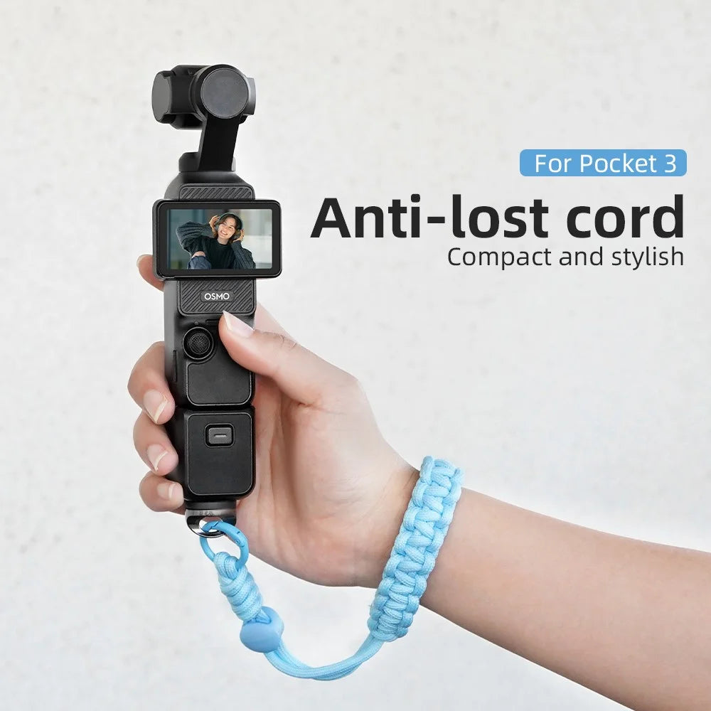 BRDRC For DJI Osmo Pocket 3 Wrist Strap Action Camera Anti-Lost Hand Strap - Black - 2