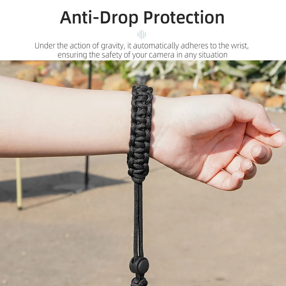 BRDRC For DJI Osmo Pocket 3 Wrist Strap Action Camera Anti-Lost Hand Strap - Black - 3