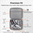 BRDRC For DJI RS 4 Mini Stabilizer Storage Bag Portable Shockproof Carrying Case with Mesh Pockets - 4