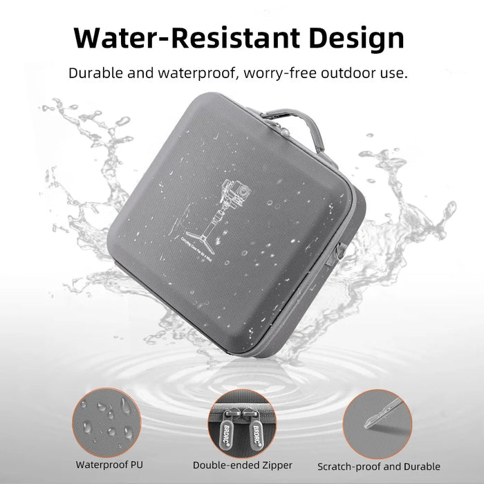 BRDRC For DJI RS 4 Mini Stabilizer Storage Bag Portable Shockproof Carrying Case with Mesh Pockets - 7