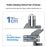 TELESIN S3-EAK-03 Motorcycle Windshield Mount for GoPro DJI Insta360 Sports Cameras Clamp Bracket - 4