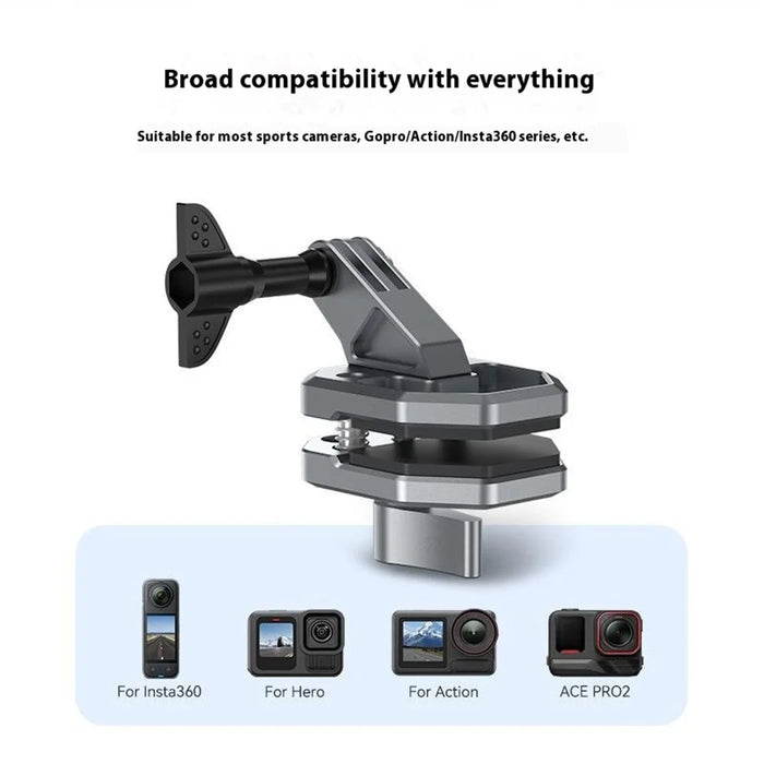 TELESIN S3-EAK-03 Motorcycle Windshield Mount for GoPro DJI Insta360 Sports Cameras Clamp Bracket - 5