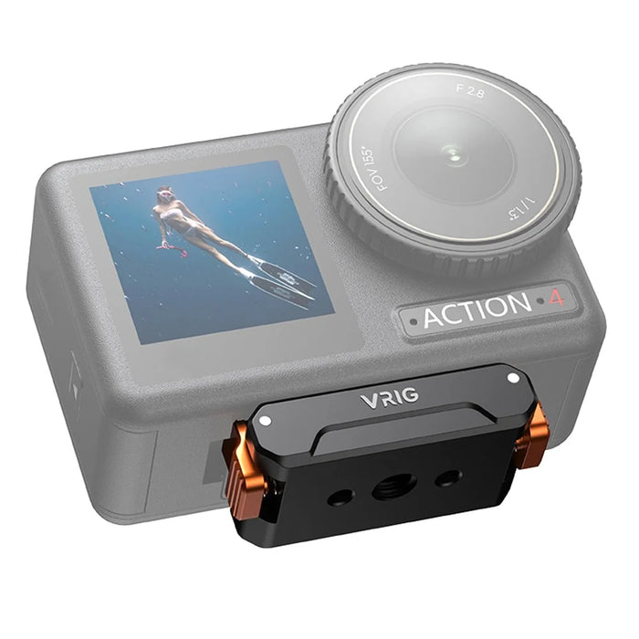 VRIG Quick Release Mount Base For DJI Osmo Action 5 Pro / 4 / 3 , Adapter Mount with 1 / 4 Inch Screw Hole - 1