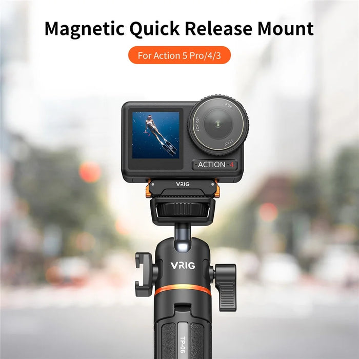 VRIG Quick Release Mount Base For DJI Osmo Action 5 Pro / 4 / 3 , Adapter Mount with 1 / 4 Inch Screw Hole - 7