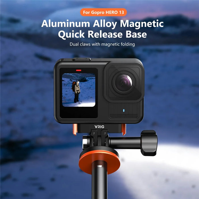 VRIG AC-28 For GoPro 13 Camera Quick Release Mount Base Magnetic Attachment - 3