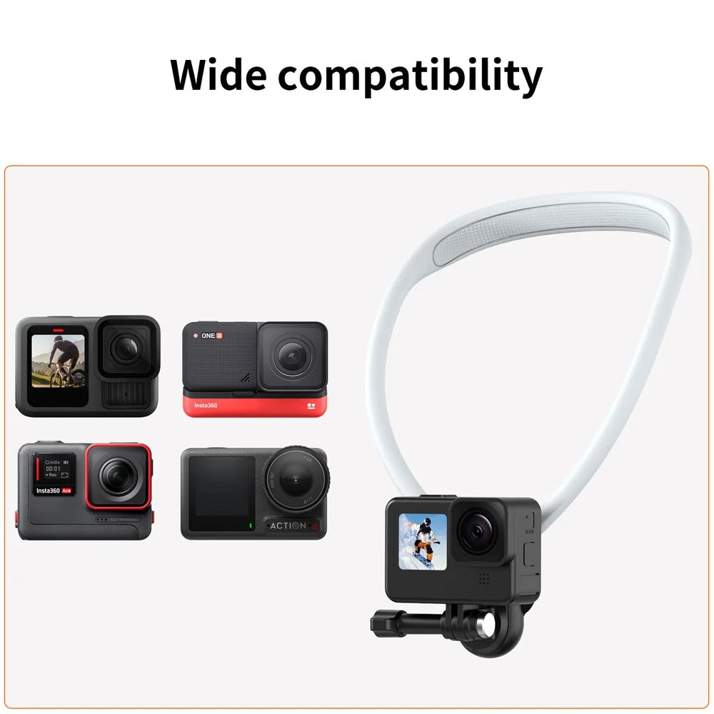 VRIG AC-01 SE POV Neck Mount Bracket with Strap  /  90 Degree Rotation Flexible Arm - 7