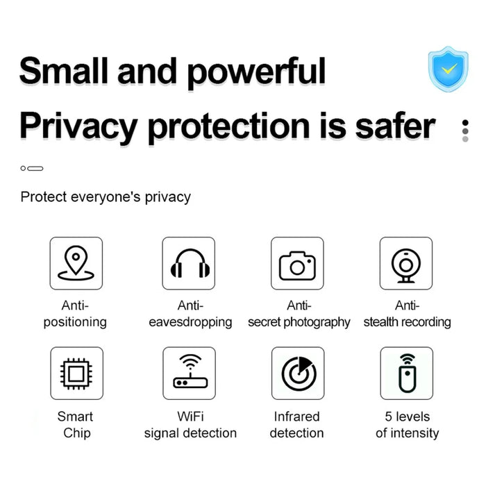 T09 Hotel Hidden Camera Detector Infrared Wireless Scanner Anti Spy Device For Personal Privacy Protection - 5