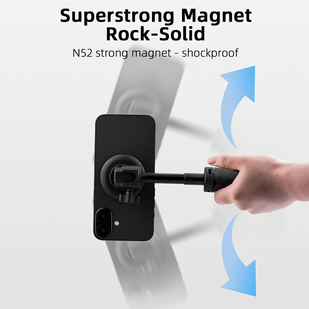 FLYMILE Magsafe-Compatible 1 / 4 Arri Mount Magnetic Base Ultralight Portable Phone Holder for Tripod Gimbal - 4