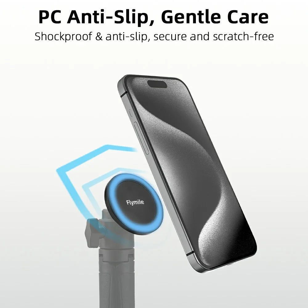 FLYMILE Magsafe-Compatible 1 / 4 Arri Mount Magnetic Base Ultralight Portable Phone Holder for Tripod Gimbal - 7