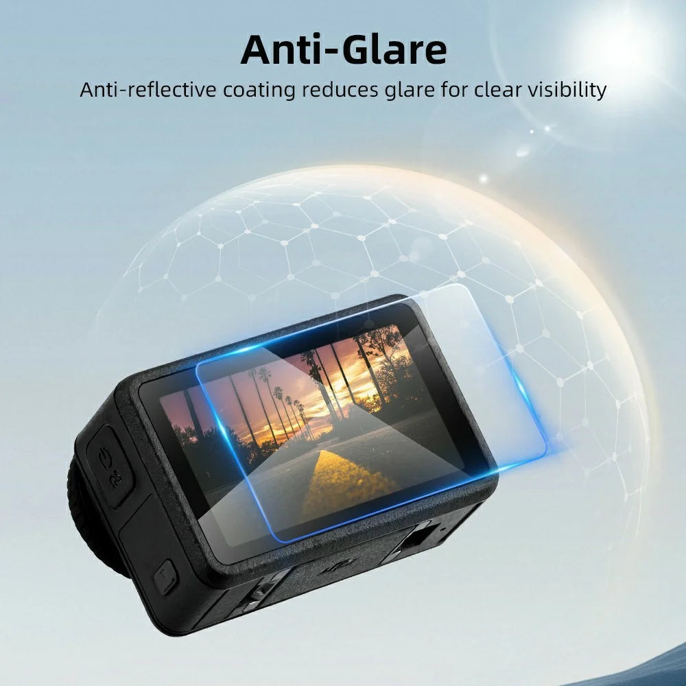 For DJI Osmo Action 5 Pro Screen Protector Kit AR Camera Film Front Screen + Lens + Main Screen Films - 3