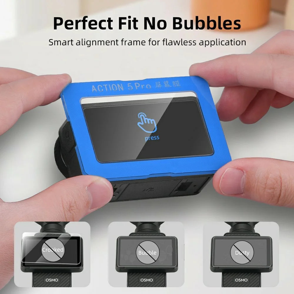 For DJI Osmo Action 5 Pro Screen Protector Kit AR Camera Film Front Screen + Lens + Main Screen Films - 5