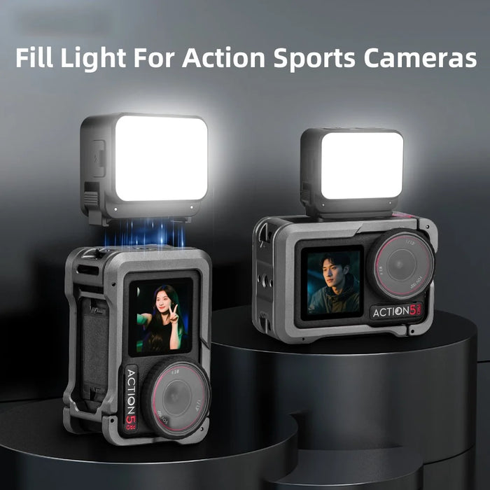 FLYMILE Action Camera Fill Light for DJI Osmo Pocket 3 Photography Lighting IPX4 Waterproof Magnetic Mount - 2