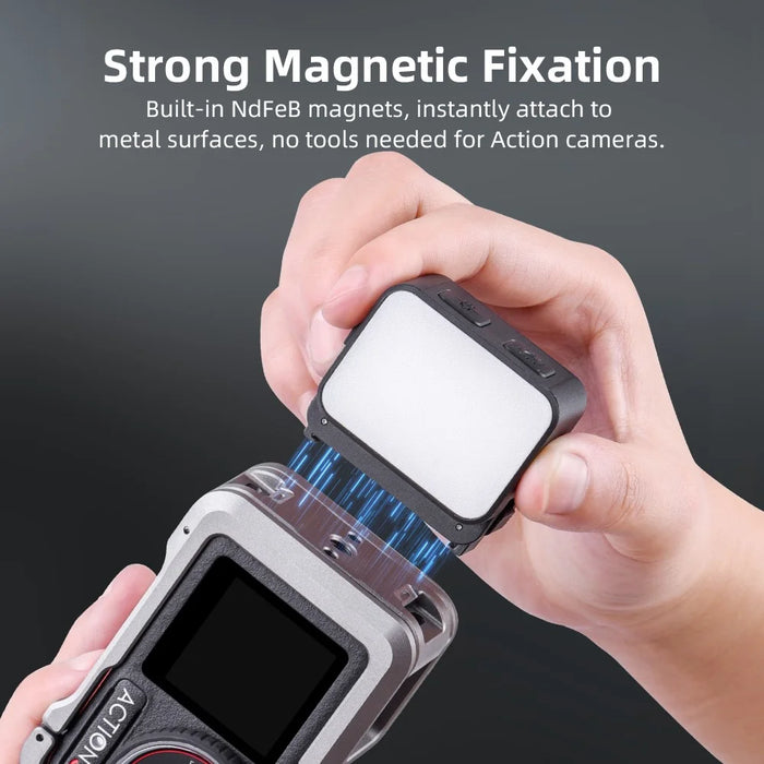 FLYMILE Action Camera Fill Light for DJI Osmo Pocket 3 Photography Lighting IPX4 Waterproof Magnetic Mount - 3