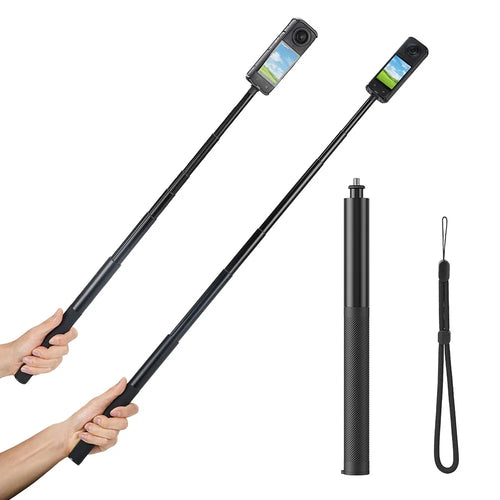 FLYMILE 1.3m Sports Camera Selfie Stick Retractable Pole with 1 / 4 Inch Screw for Outdoor Activities - 1