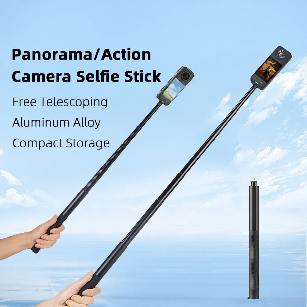 FLYMILE 1.3m Sports Camera Selfie Stick Retractable Pole with 1 / 4 Inch Screw for Outdoor Activities - 4