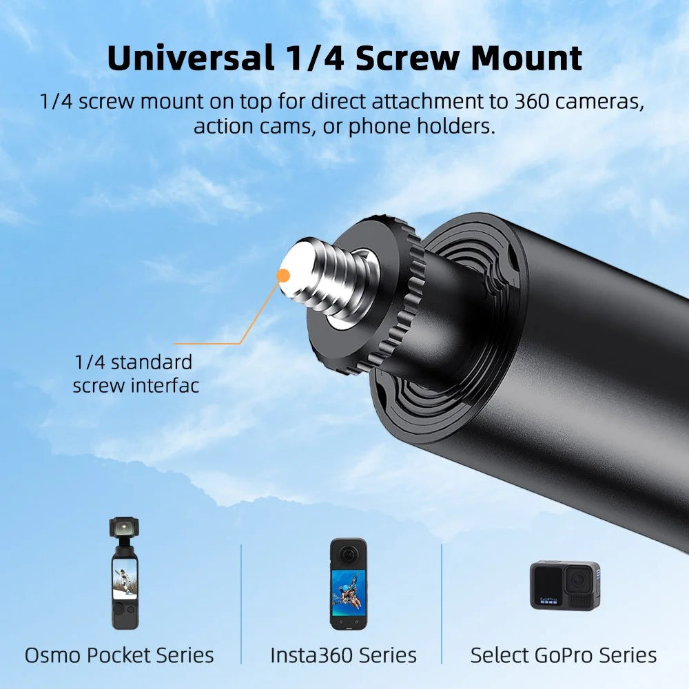 FLYMILE 1.3m Sports Camera Selfie Stick Retractable Pole with 1 / 4 Inch Screw for Outdoor Activities - 7
