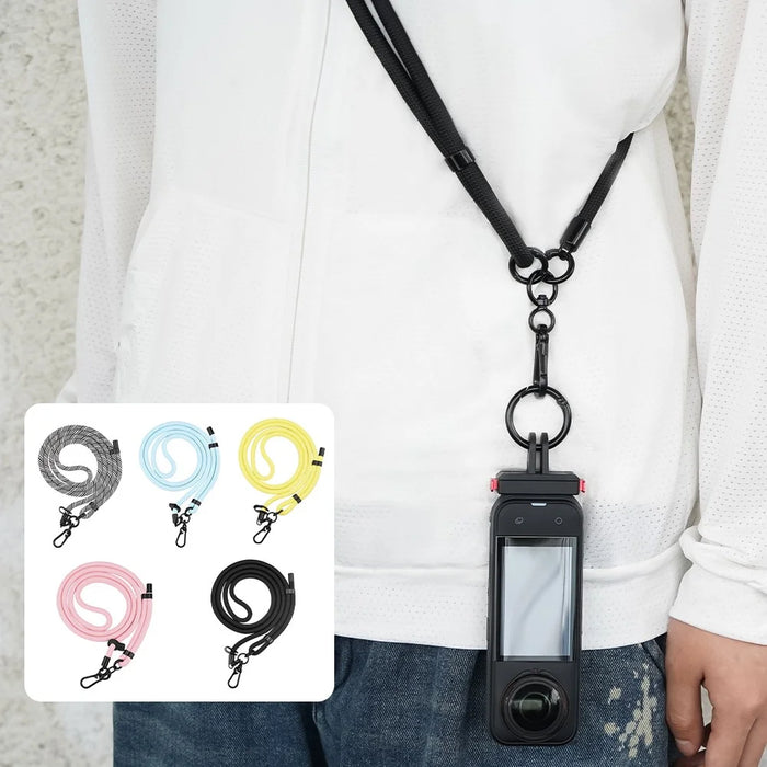 Adjustable Crossbody Strap for DJI Osmo Action 5 Pro / 4 / Pocket 3 Quick Release Shoulder Strap - Black - 7