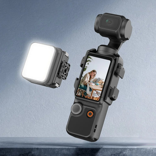 FLYMILE For DJI Osmo Pocket 3 Action Camera Fill Light with Bracket IPX4 Waterproof Triple Tone Lighting 4-Level Adjustable - 2
